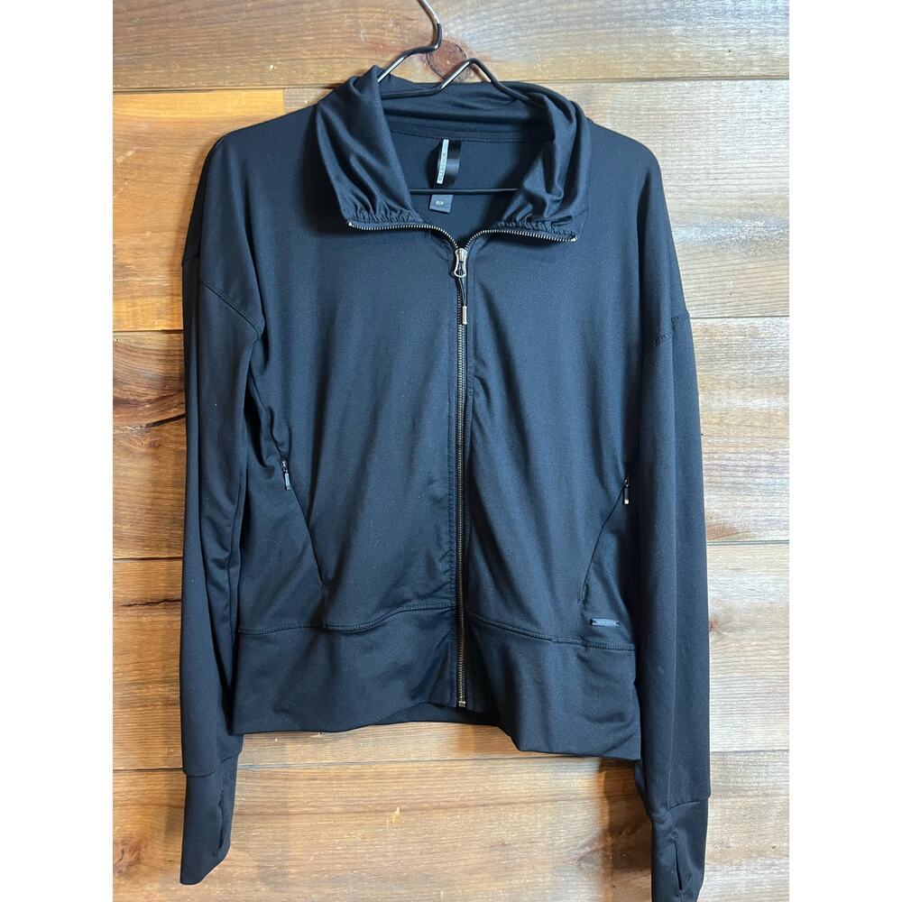 Mondetta Jacket Womens Size Small Black Full Zip Lightweight Comfort Active